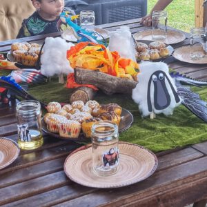 drachenzähmen Kindergeburtstag Tischdekoration