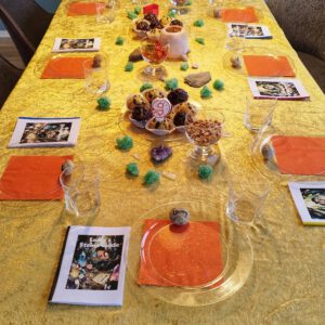 Kristallparty Tischdekoration