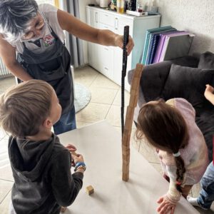 Kindergeburtstag Pumuckl Holzklötze